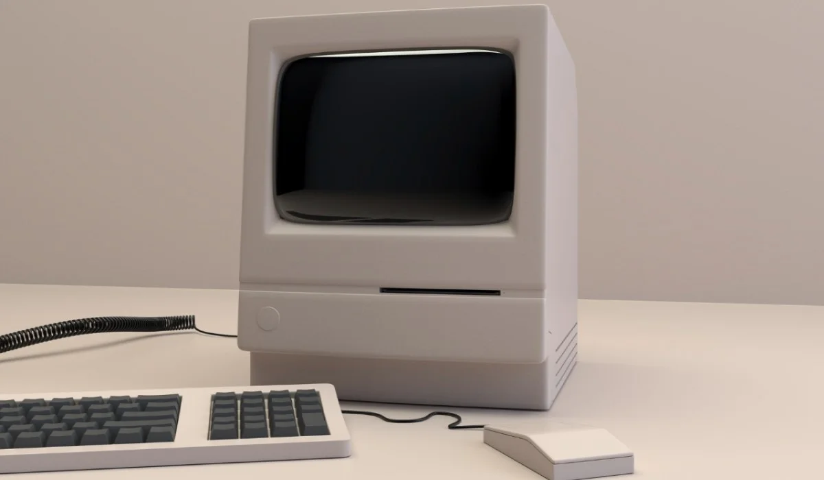 Una computadora Macintosh muy antigua